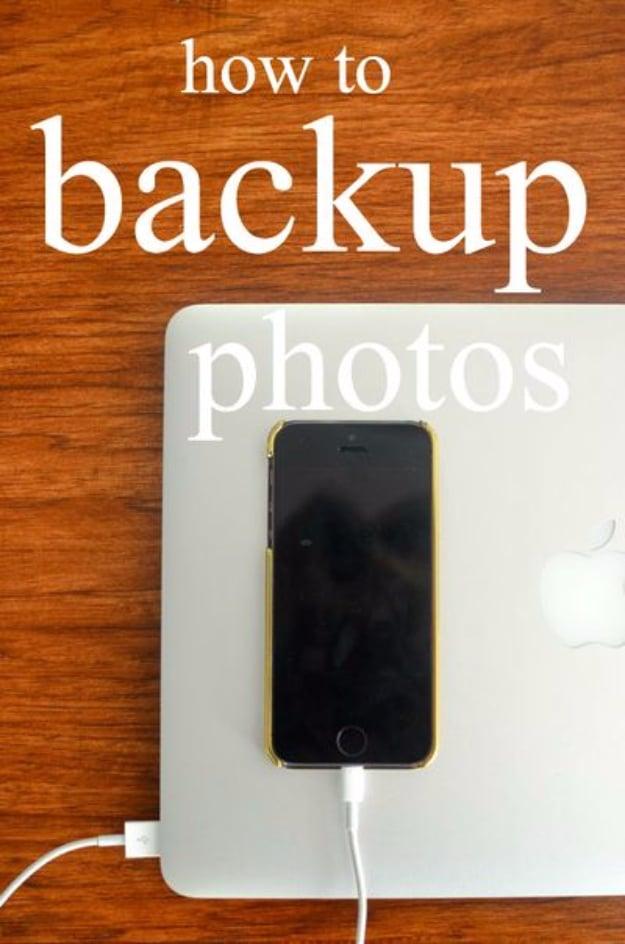 Back Up Your Photos, an iphone hack idea, simple enough for a first try and a satisfying finish for not much work