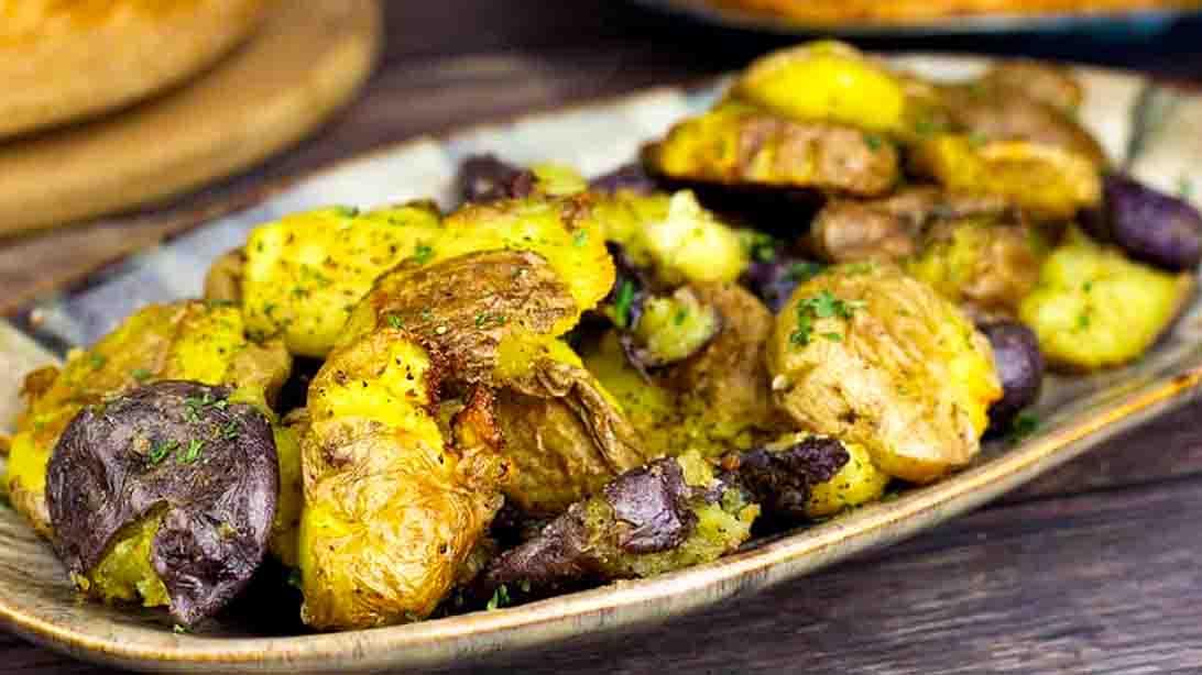 Air Fryer Smashed Potatoes Recipe