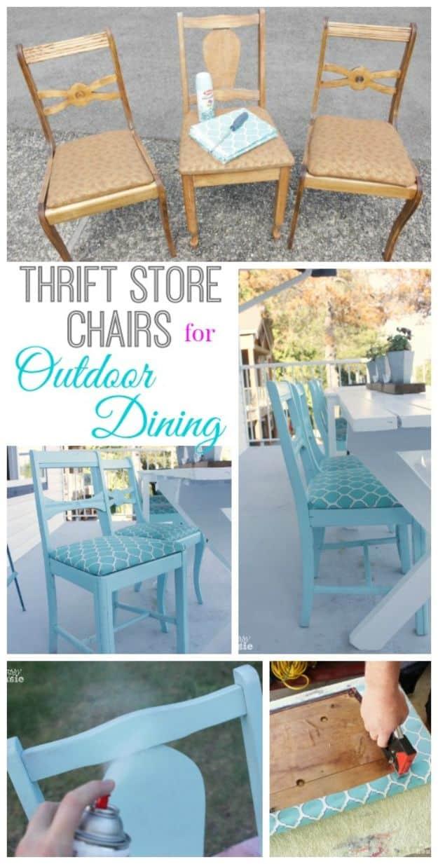 Turn Thrift Store Finds into an Outdoor Dining Set, fast enough to finish tonight and a charming handmade detail