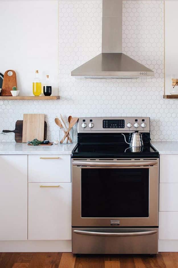 DIY Tile Ideas - Little Hex Tiles - Creative Crafts for Bathroom, Kitchen, Living Room, and Fireplace - Awesome Shower and Bathtub Ideas - Fun and Easy Home Decor Projects - How To
