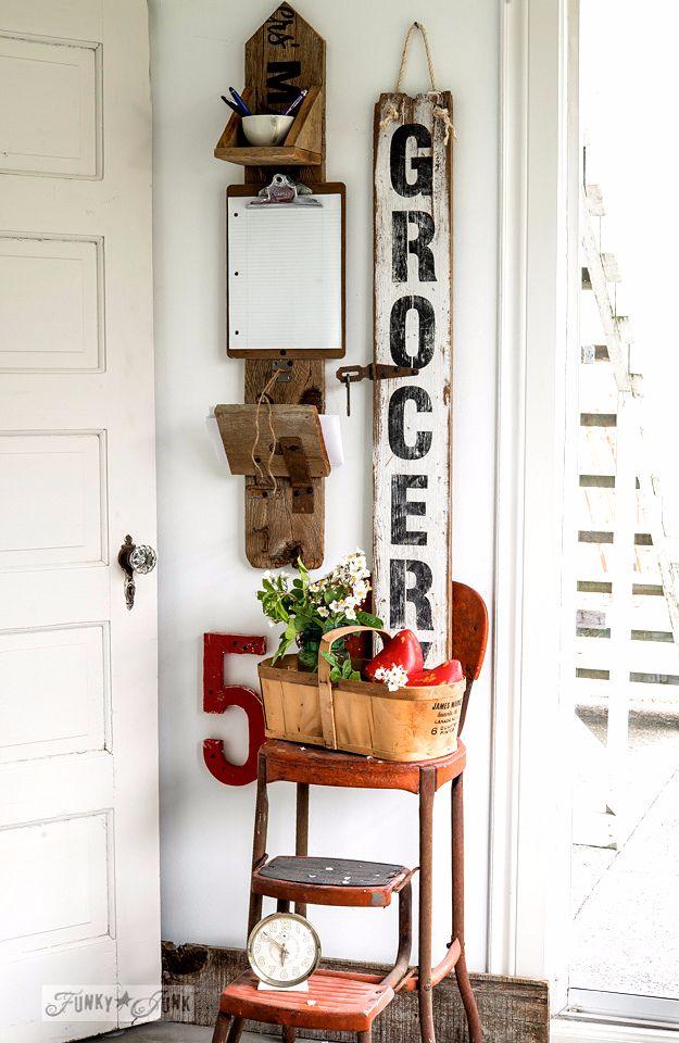Reclaimed Wood Message, forgiving enough for a first attempt and a nice way to make a plain corner feel finished