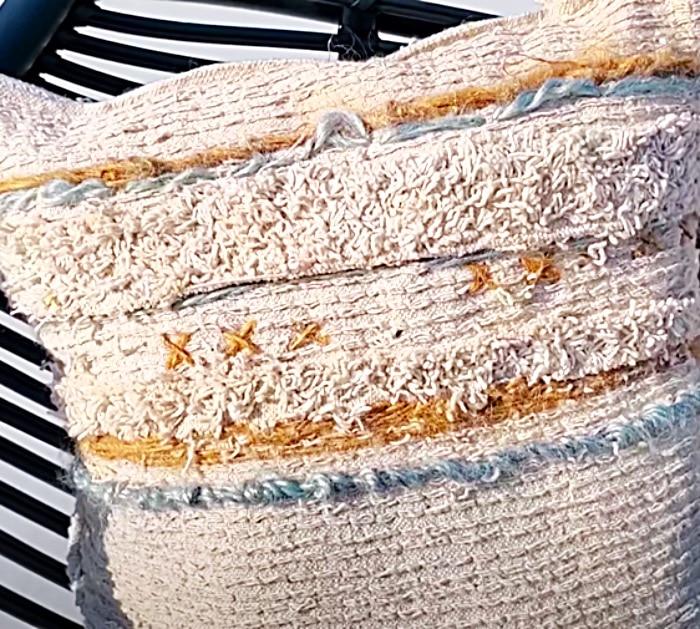 How To Make Throw Pillows From Bath Mats From Dollar Tree