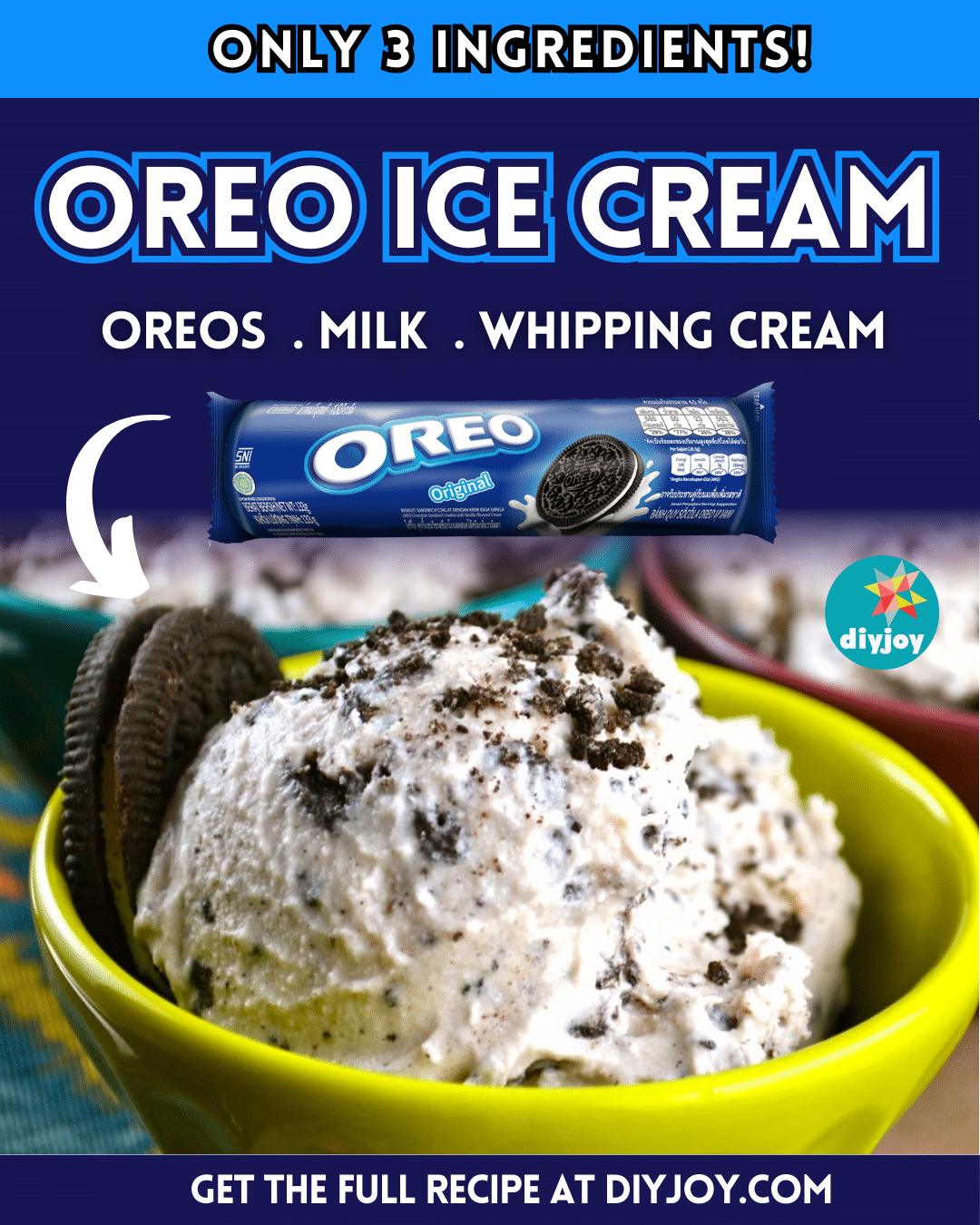 Easy 3-Ingredient Oreo Ice Cream Recipe (No Machine Needed)