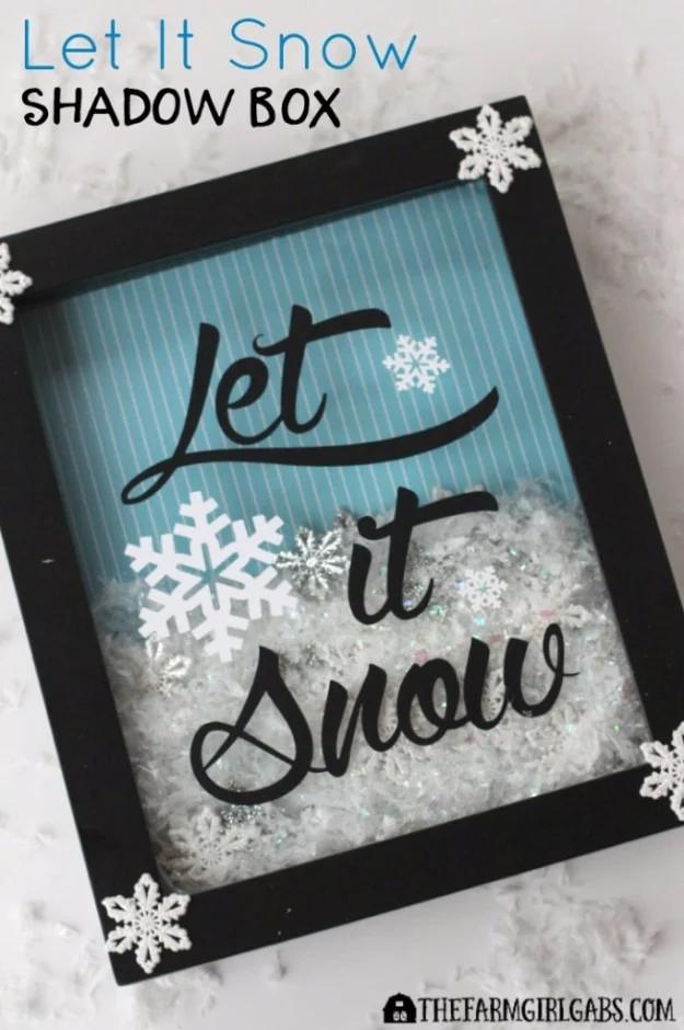 Let It Snow Shadow Box, a popular choice on this list and a fun holiday craft for a cold weekend at home