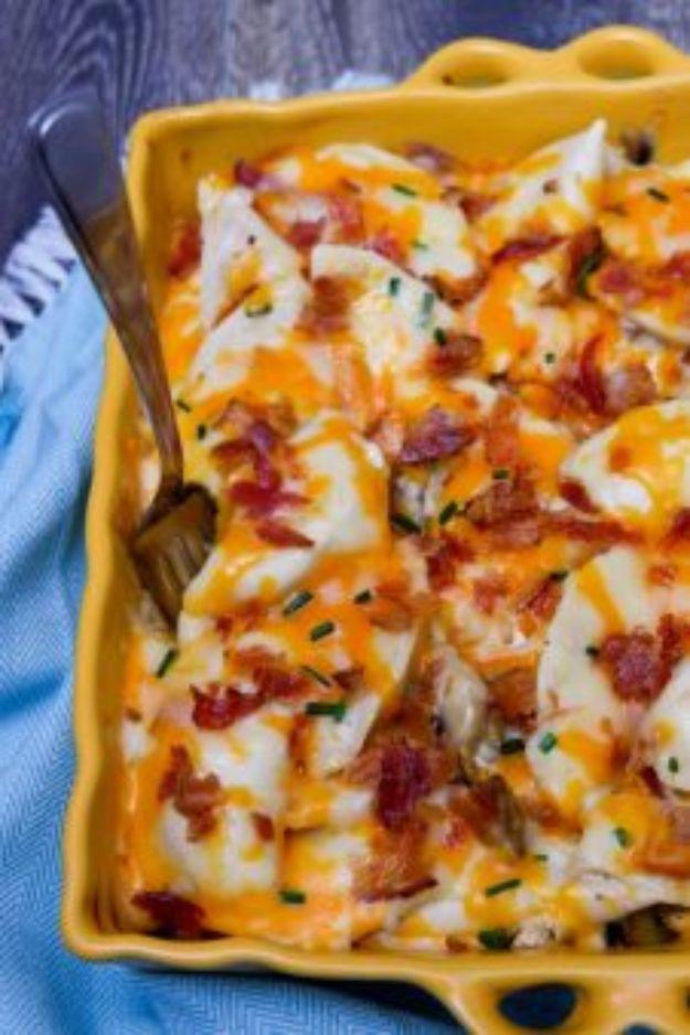 Perogie Casserole, a crowd pleasing option for any occasion and quick enough for a busy day in the kitchen