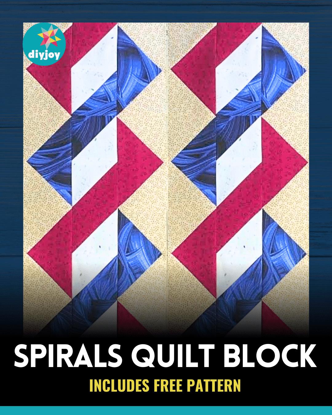 Easy Spirals Quilt Block Tutorial