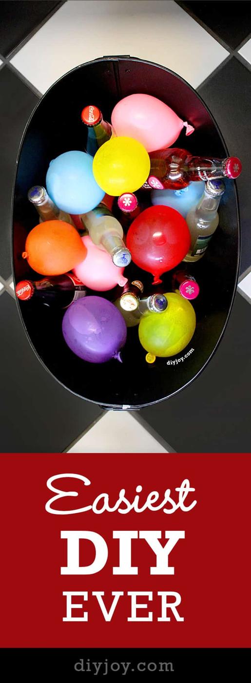 Easy DIY Party Ideas - Frozen Water Balloons for Drinks by Sueeye crafts at