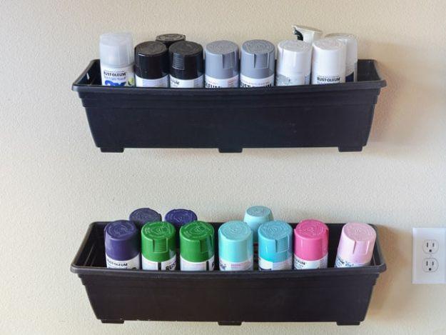Spray Paint Storage, a garage storage idea, simple enough for a first try and a satisfying finish for not much work