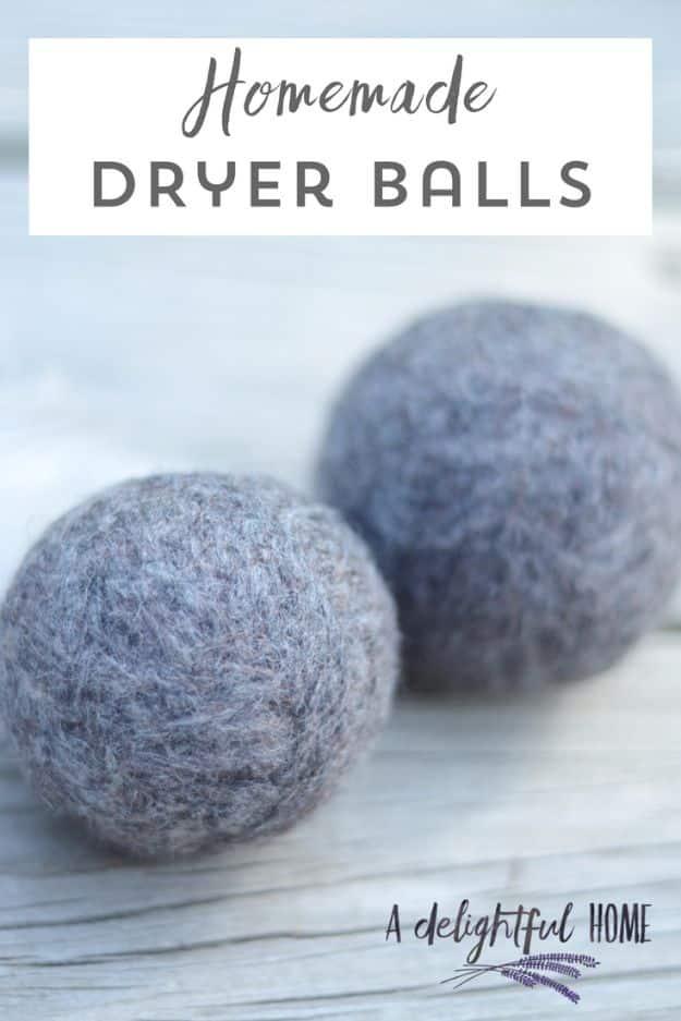 Homemade Dryer Balls, a quick fix for a common laundry problem and an easy way to cut down on laundry day frustration