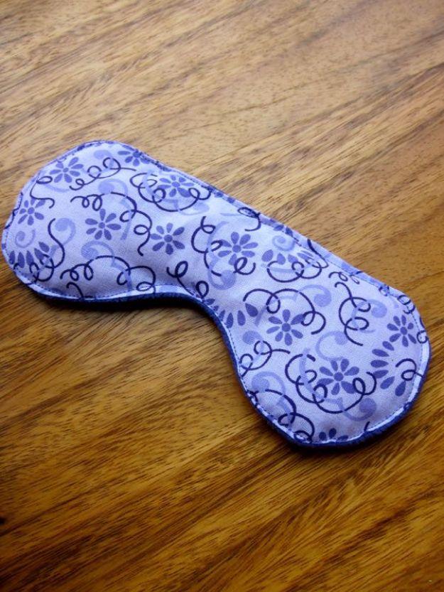 Rice Bag Eye Mask, a simple sewing project for a beginner crafter and a cute handmade accessory that also makes a fun gift