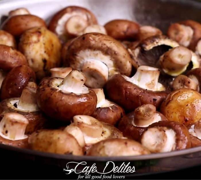 How To Make Skillet Creamy Garlic Mushrooms And Bacon