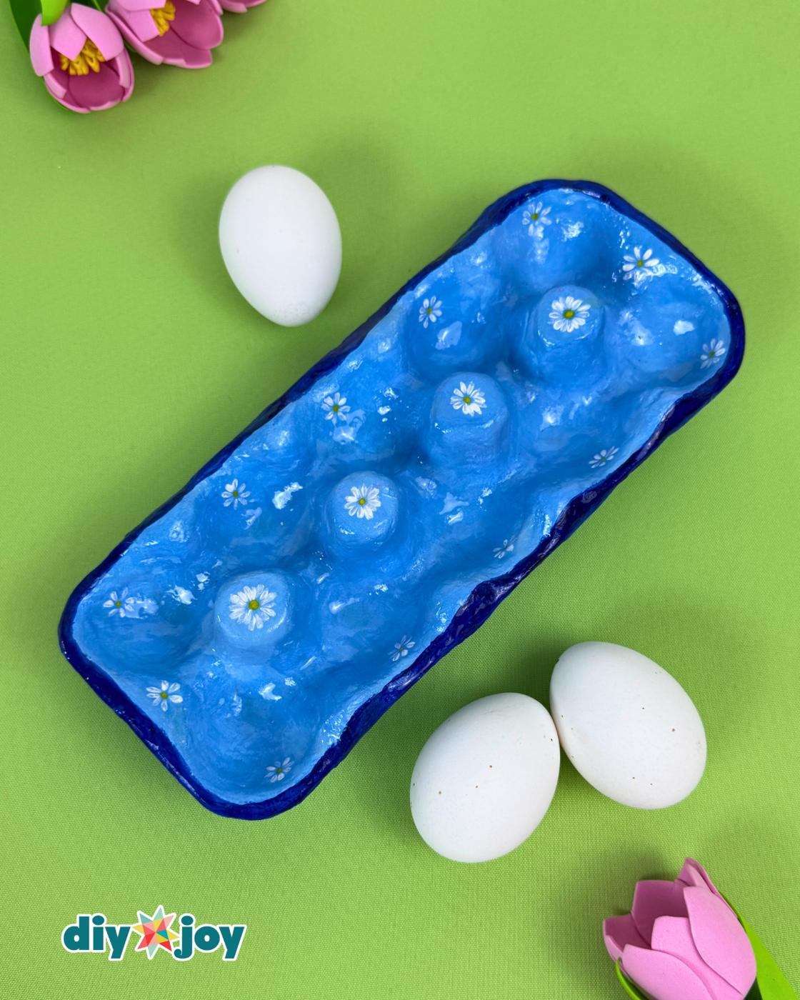 Air Dry Clay Egg Tray — upcycled egg carton craft using air-dry clay