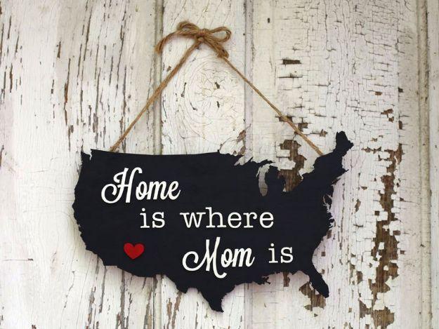 Mother's Day Map Plaque, a thoughtful mothers day gift idea worth trying and easy enough for a first try at home
