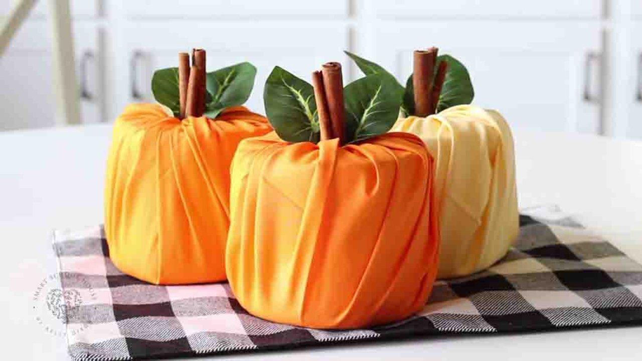 DIY Toilet Paper Pumpkins Bathroom Decor Tutorial
