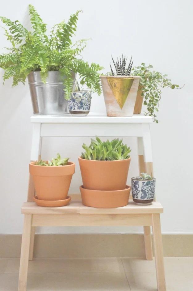 DIY IKEA Step Stool Makeover, quick to put together in an afternoon and a smart way to add personality to a room