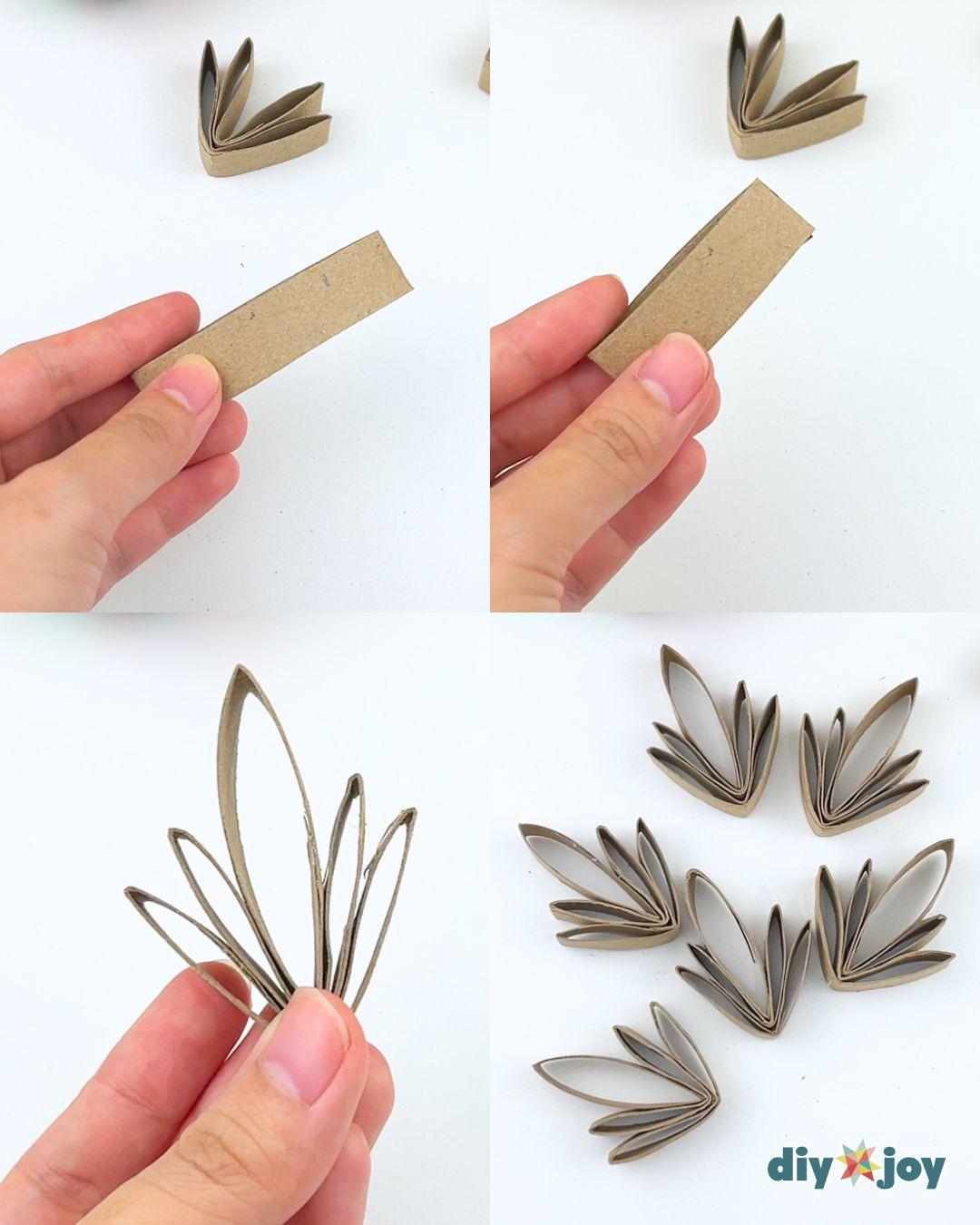 Easy Christmas Ornaments Snowflake Toilet Paper Tubes — making the outer layer