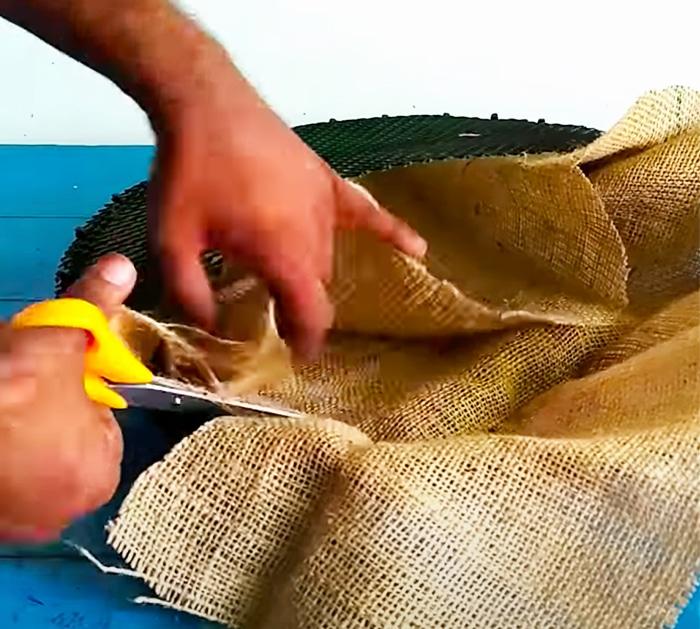 How To Make A Plant Hanging Basket From A Fan Grill | Upcycled Projects