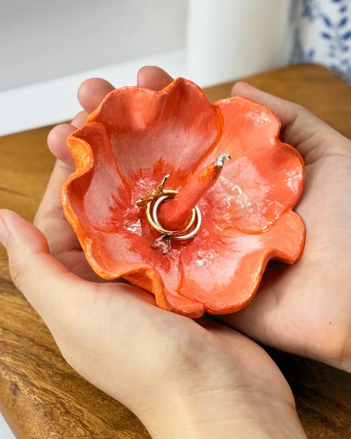 Air Dry Clay Ring Holder — clay ring holder tutorial