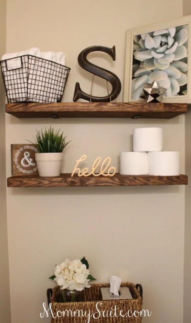 DIY Faux Floating Shelves, a satisfying weekend project worth the effort and a charming accent worth trying soon