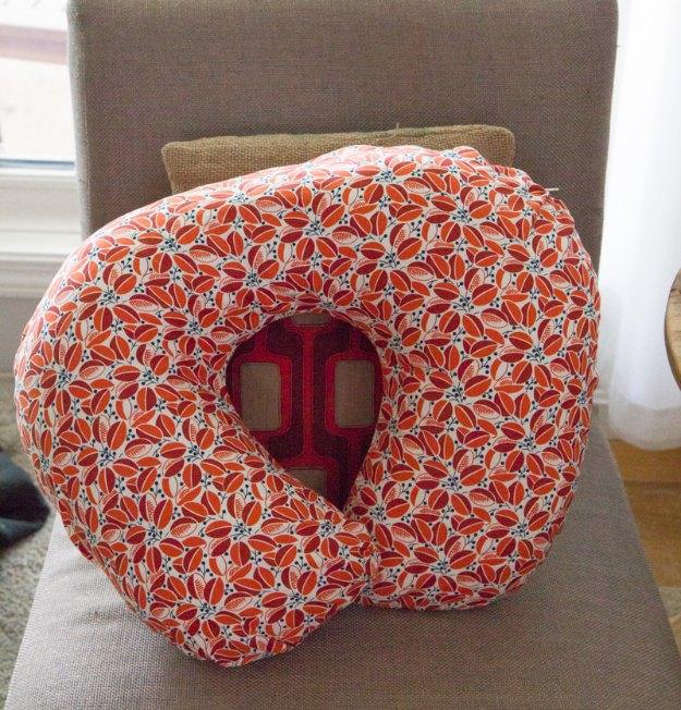 DIY Nursing Pillow and Slipcover, budget friendly and quick to put together and satisfying to finish
