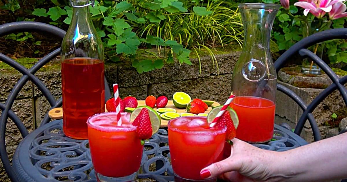 Strawberry Margarita On The Rocks Recipe