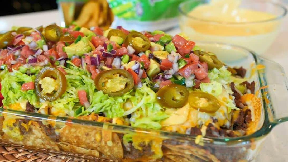 Best Walking Taco Casserole