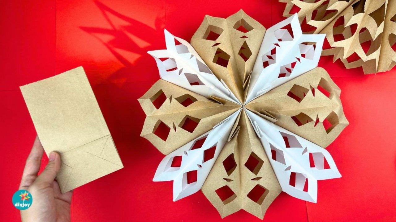 How to Make a Snowflake With Paper Bags