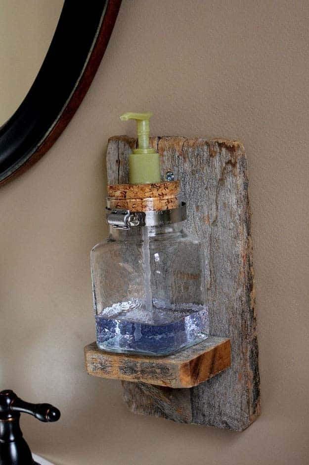 Floating DIY Rustic Soap Dispenser, simple enough for a first try at the craft and a keepsake worth handing down
