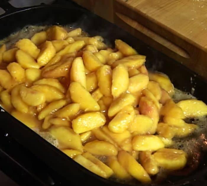 How to Make Tyler's Bourbon Peach Cobbler