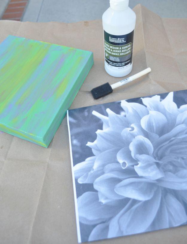 Photo Transfer Idea, flexible enough to adjust as you go and a great fix using stuff you already have on a shelf