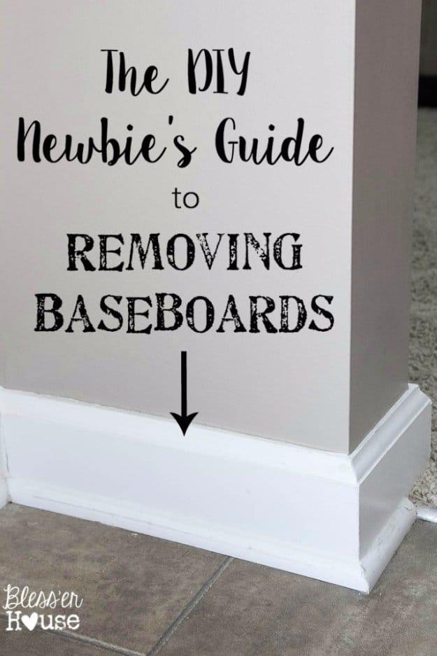 Newbie's Guide to Removing Baseboards, low effort enough for a five minute pass and a detail that friends always ask about