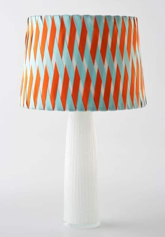 Criss-Cross Lampshade, a popular choice on this list and a simple project for anyone without a sewing machine