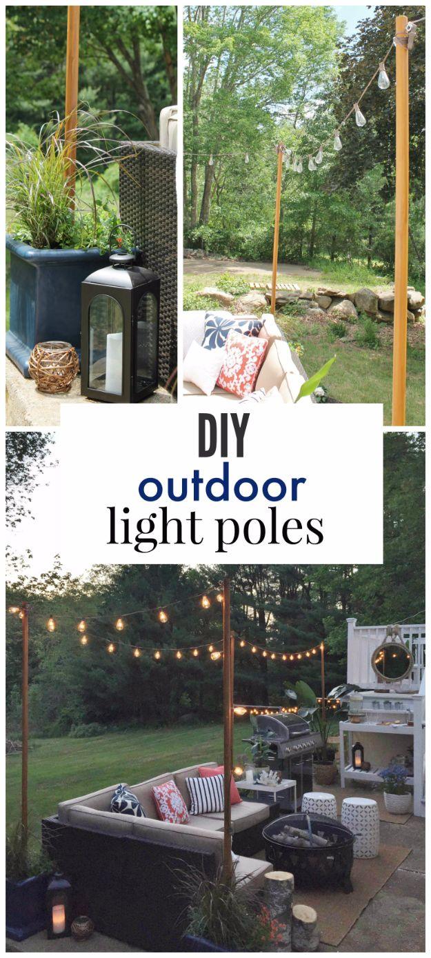 DIY Outdoor Light Poles, a fast weekend build even for a novice and a look that beats anything from a store