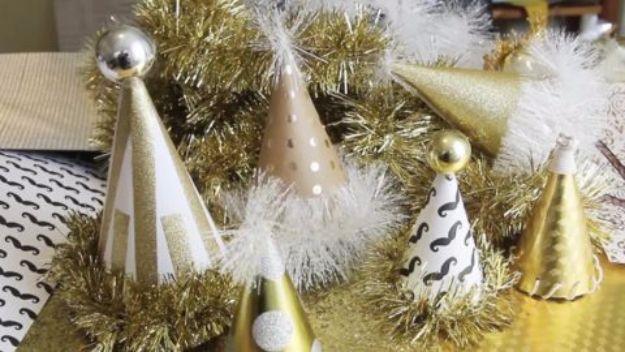 New Years Eve Decor Ideas - DIY New Year's Eve Hat - DIY New Year's Eve Decorations - Cheap Ideas for Banners, Balloons, Party Tables, Centerpieces and Festive Streamers and Lights