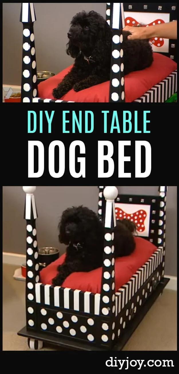 DIY End Table Dog Bed, easy enough to hand off to a total beginner and a detail company always compliments