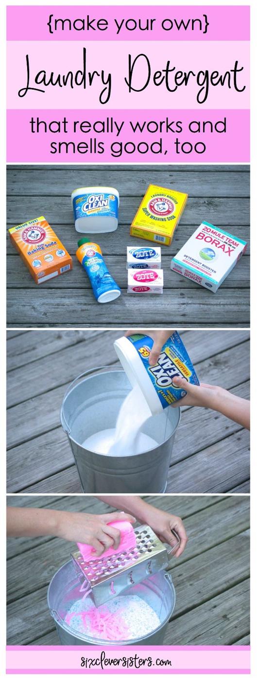 Make Your Own Powdered Laundry Detergent, a cleaning recipe, simple enough for a first try and an idea worth saving for later