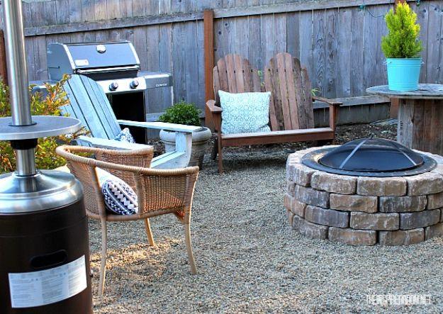 Easy DIY Firepit, simple to scale up or down as the layout allows and a personal touch a bought version cannot match