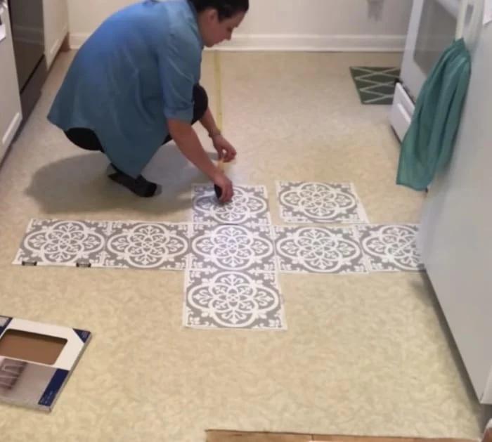 Transform floors with peel and stick tiles
