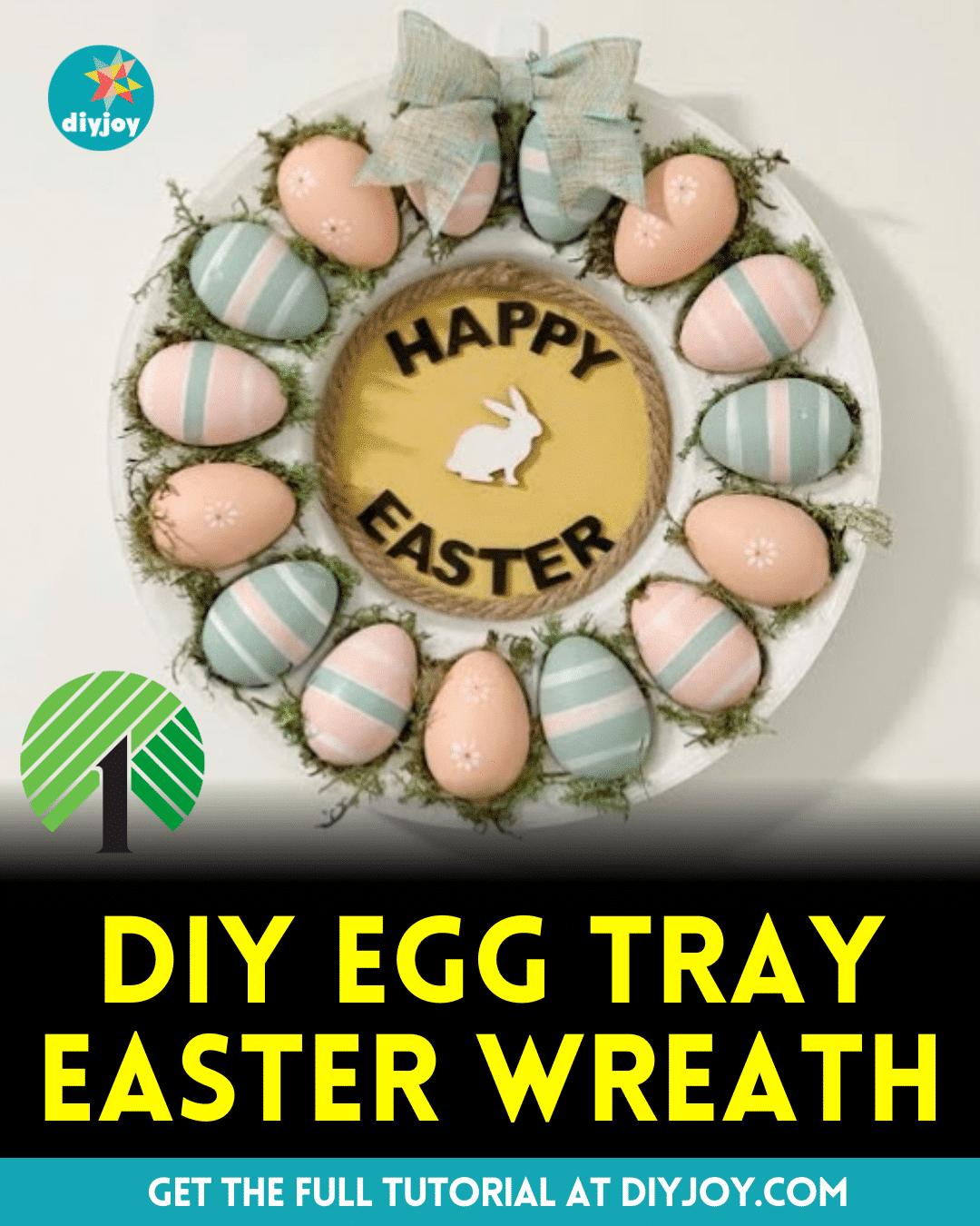 Easy DIY Egg Tray Easter Wreath Tutorial