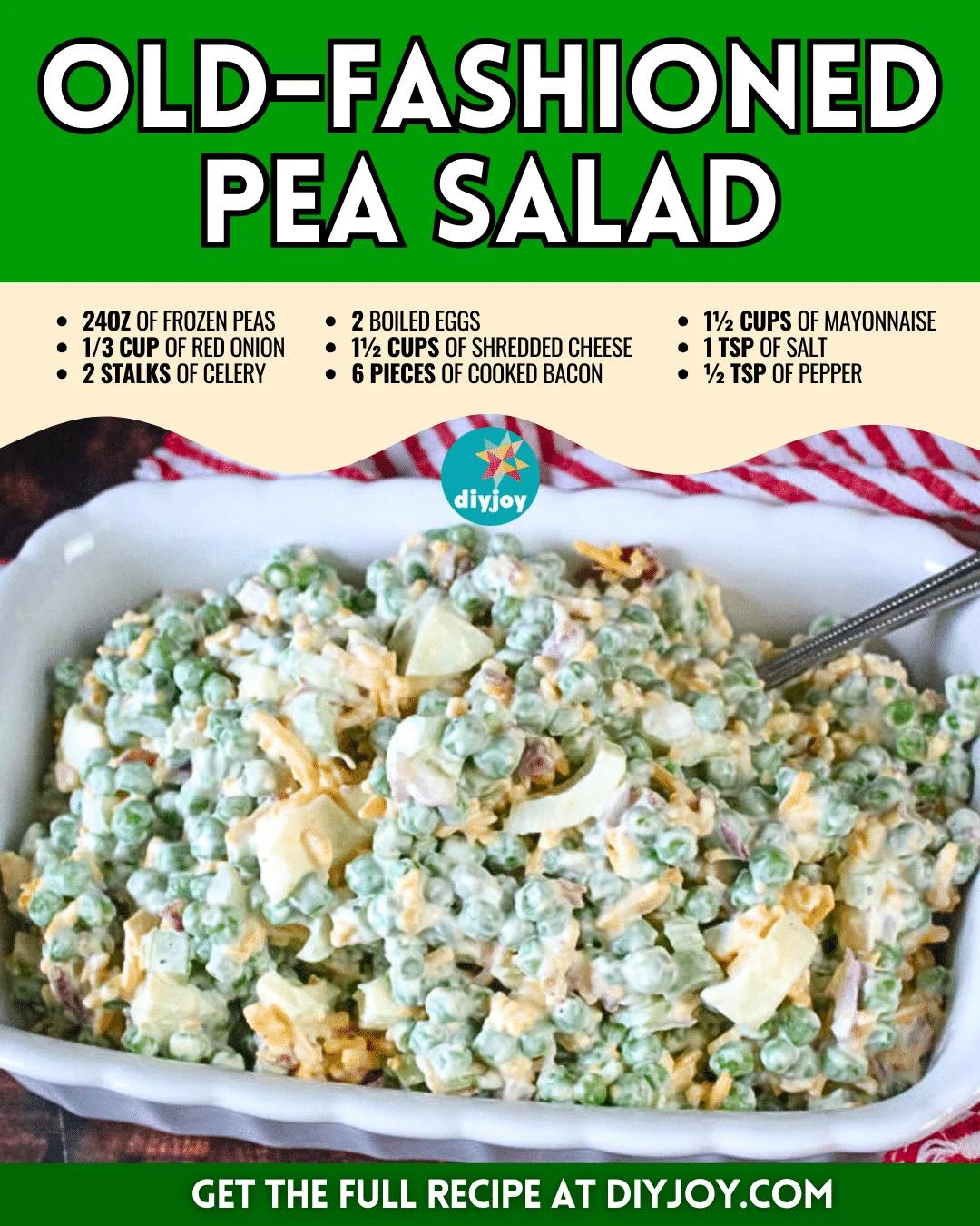 Easy Old-Fashioned Pea Salad Recipe