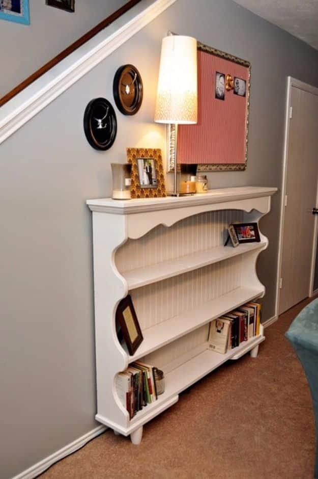 DIY Dresser Hutch Turned Sofa Table, one of the best furniture hacks on this list and a favorite pick from this roundup