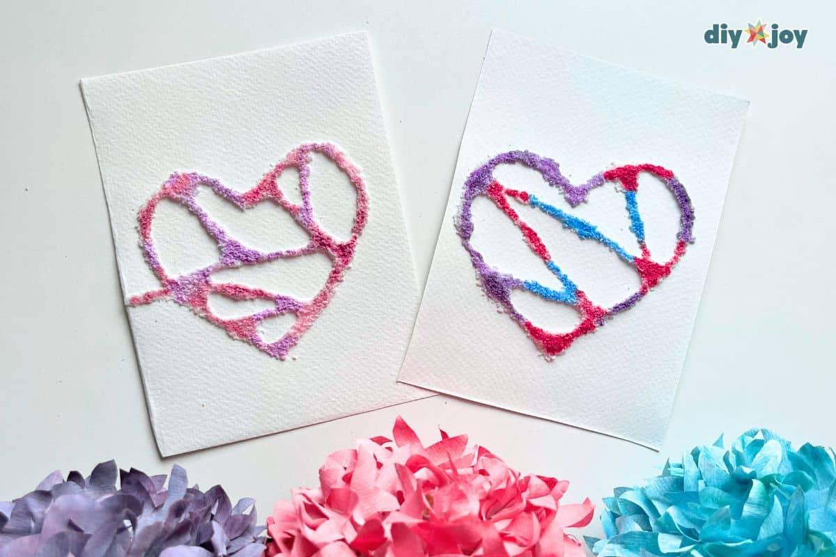 Homemade Painting Salt And Glue — easy paintings