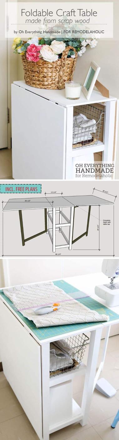 DIY Foldable Craft Table, a white decor idea worth trying at home and a budget friendly way to update the space