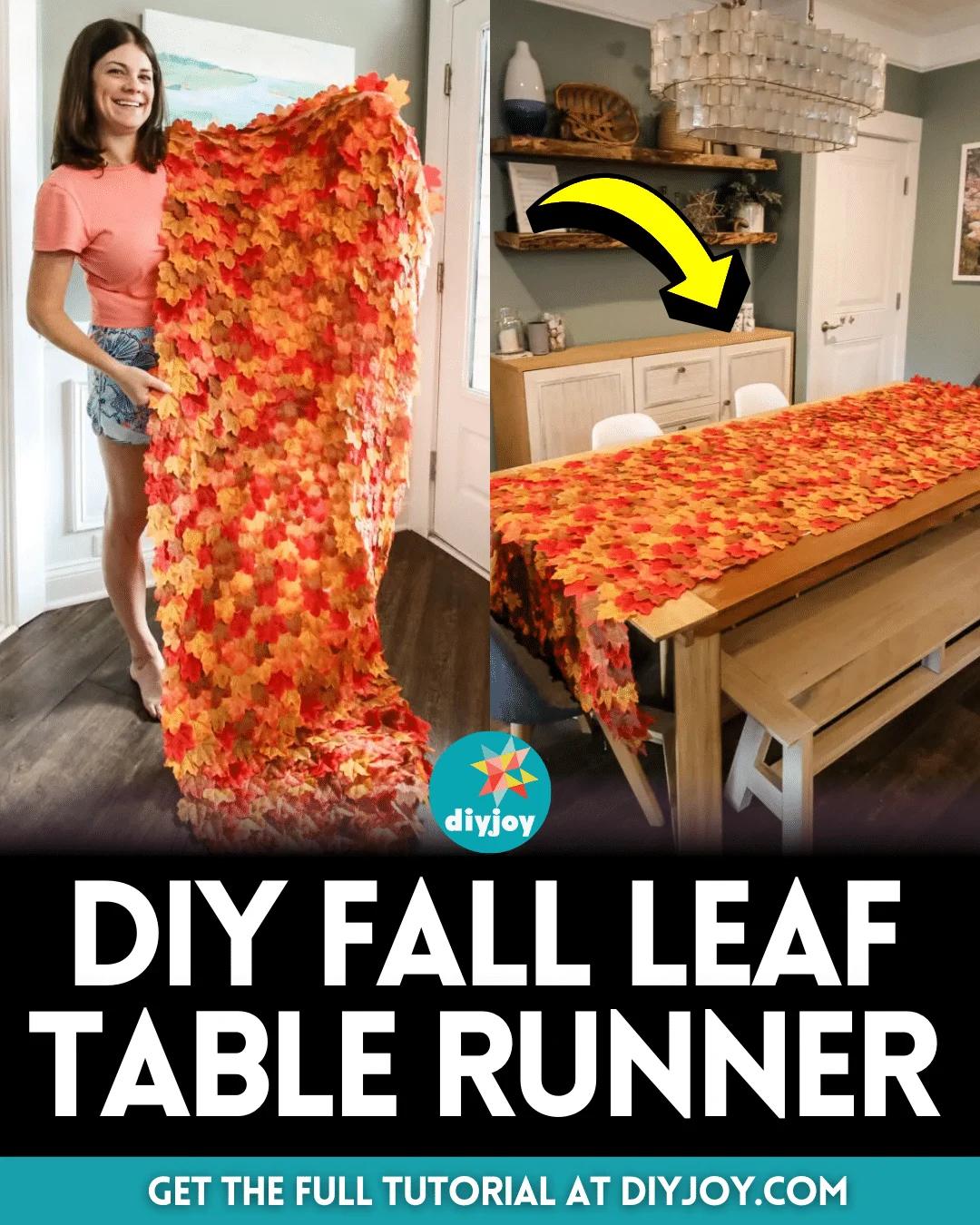 Easy DIY Fall Leaf Table Runner