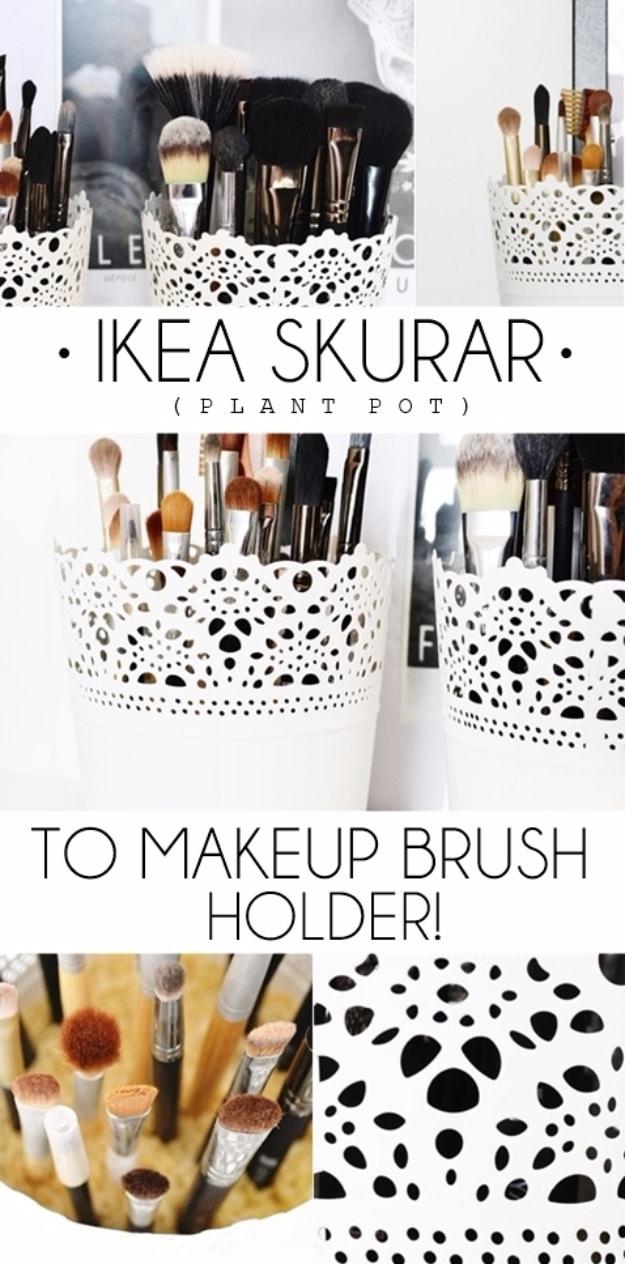IKEA Plant Pots To Make Up Brush Holder, simple to scale up or down as needed and an idea worth saving for later