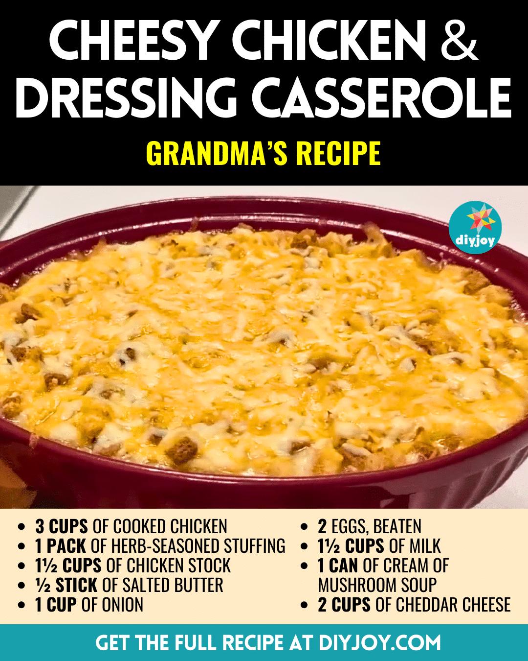 Grandma’s Chicken & Dressing Casserole Recipe
