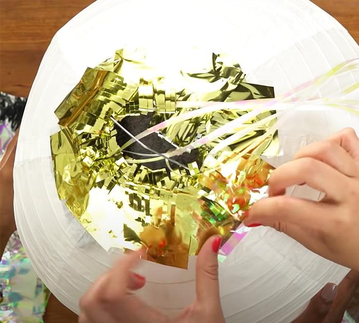 DIY Paper Lanterns - Handmade Disco Balls - Easy Confetti Decor