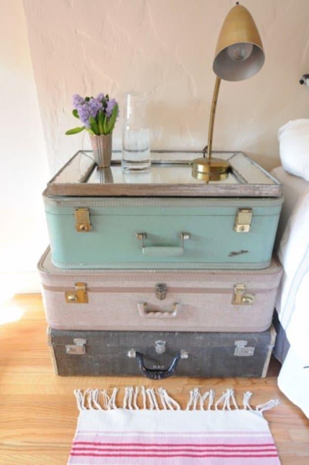 Vintage Settee Side Table, a bedroom decor idea worth trying this season and an affordable way to try something new