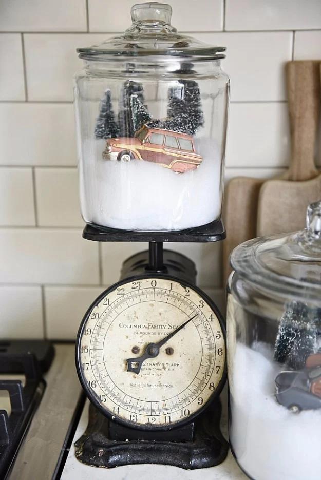 DIY Snow Globe Jars, a cozy winter DIY idea worth making this season and a fun family craft for a snowed in afternoon