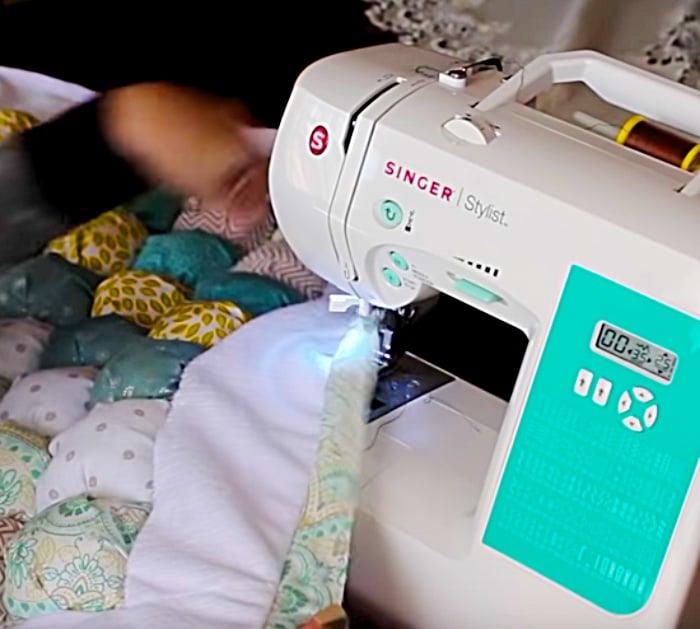 Try sewing a DIY Puff Quilt to keep warm this winter
